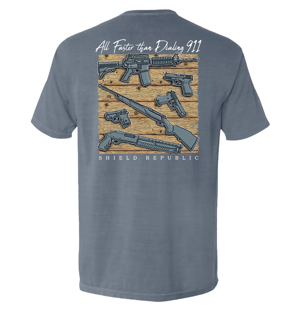 All Faster than Dialing 911 Pocket Tee - Image 5