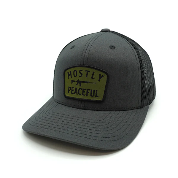 Mostly Peaceful Woven Patch Hat - Image 2