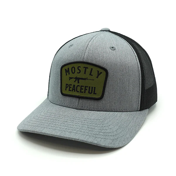 Mostly Peaceful Woven Patch Hat - Image 3