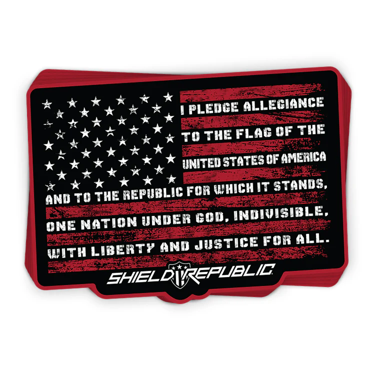 Pledge of Allegiance Flag Decal