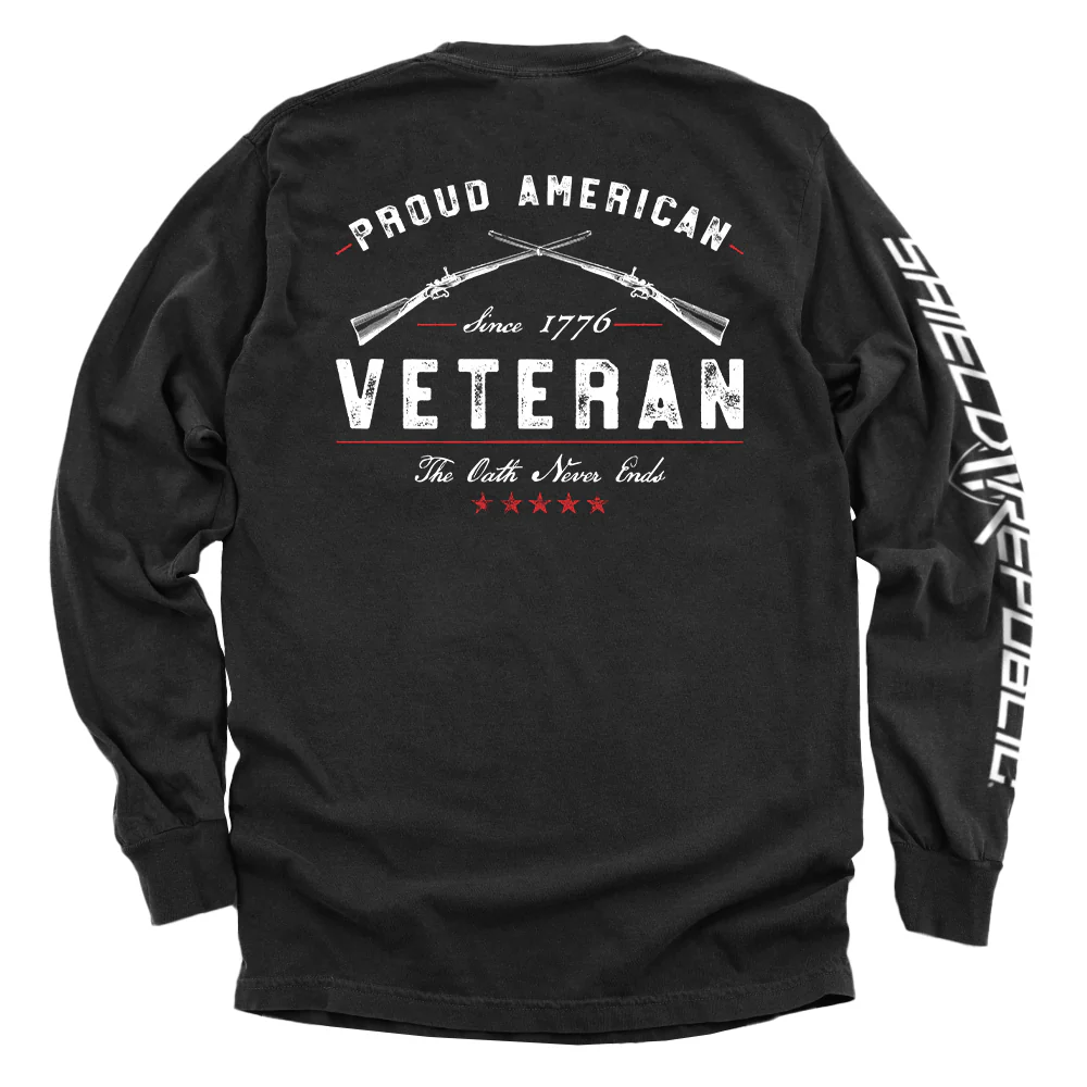 Proud American Veteran The Oath Never Ends - Image 3