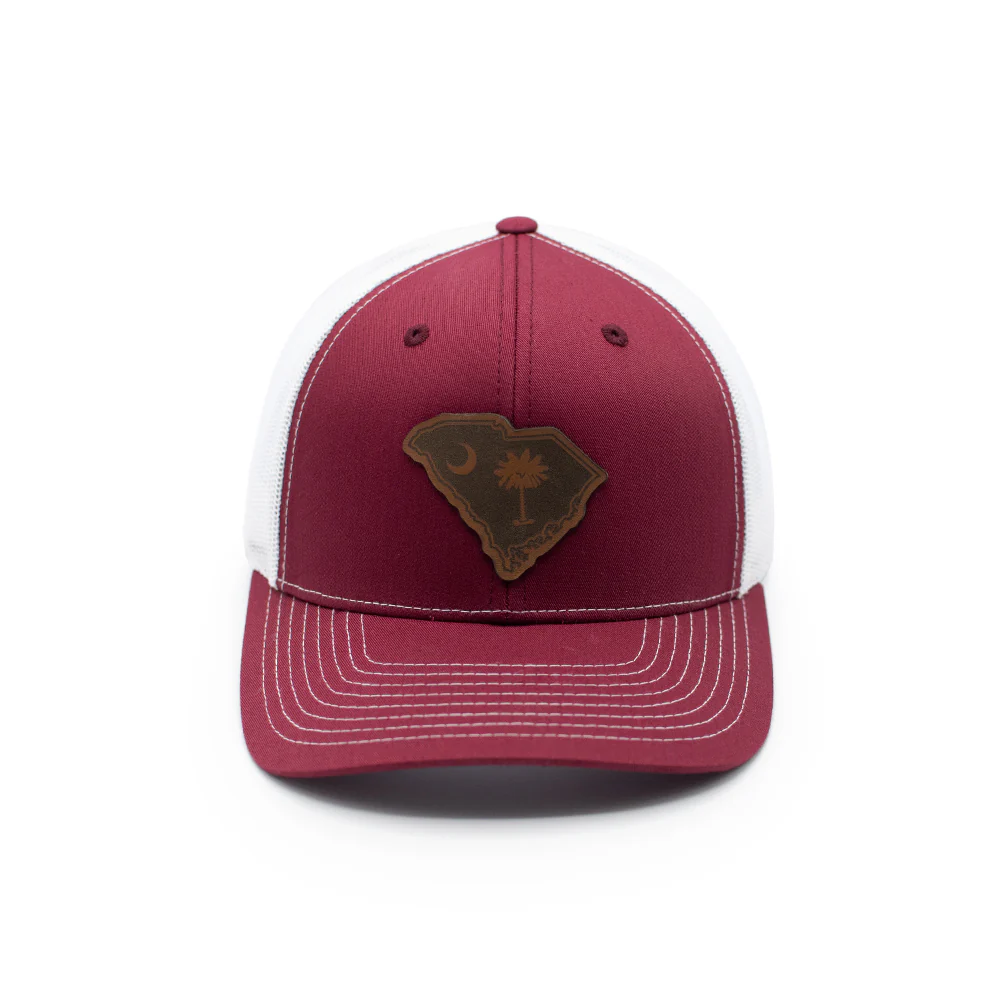SC State Flag Leather Patch Hat - Image 10