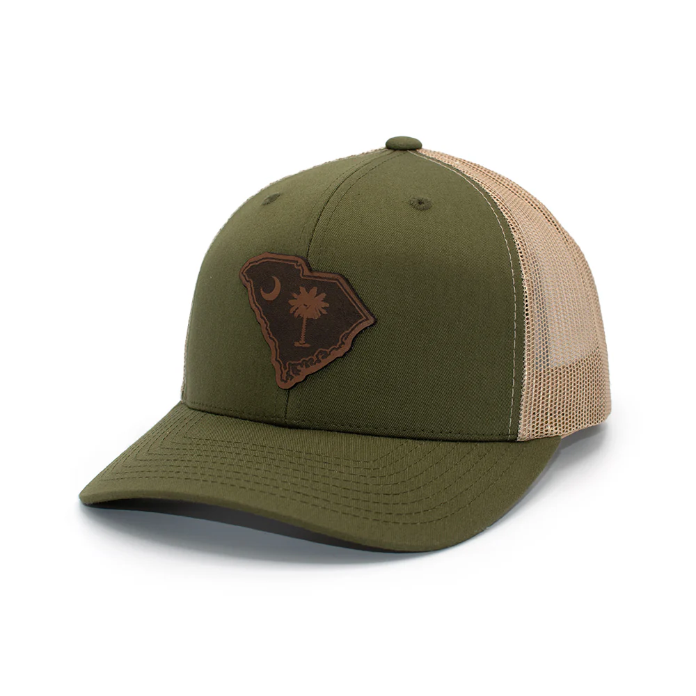 SC State Flag Leather Patch Hat - Image 5