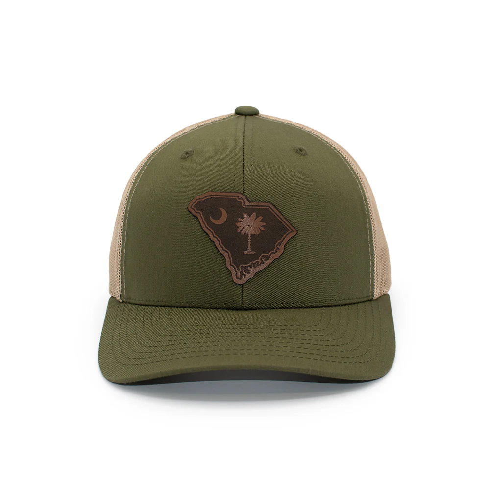 SC State Flag Leather Patch Hat - Image 6