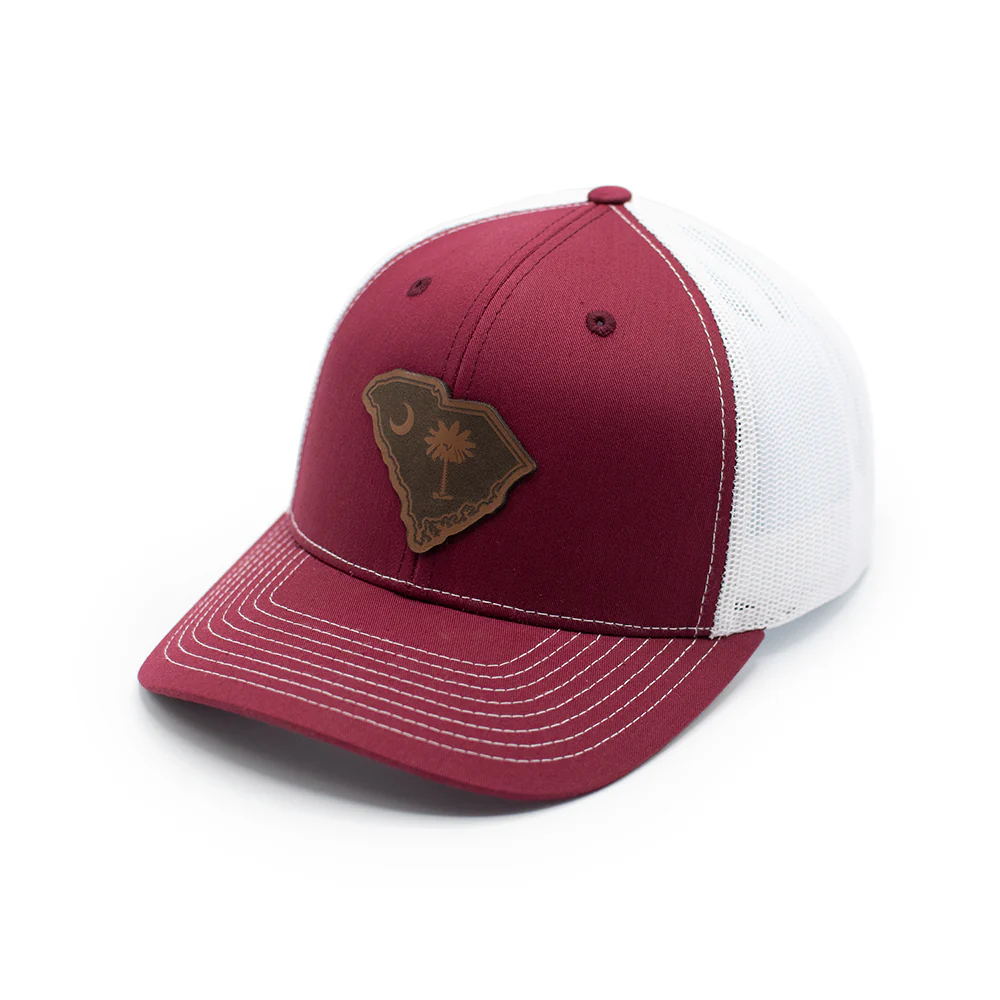 SC State Flag Leather Patch Hat - Image 9