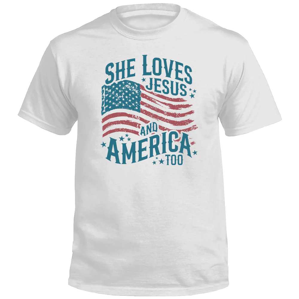 She Loves Jesus And America Too (Front) - Image 3