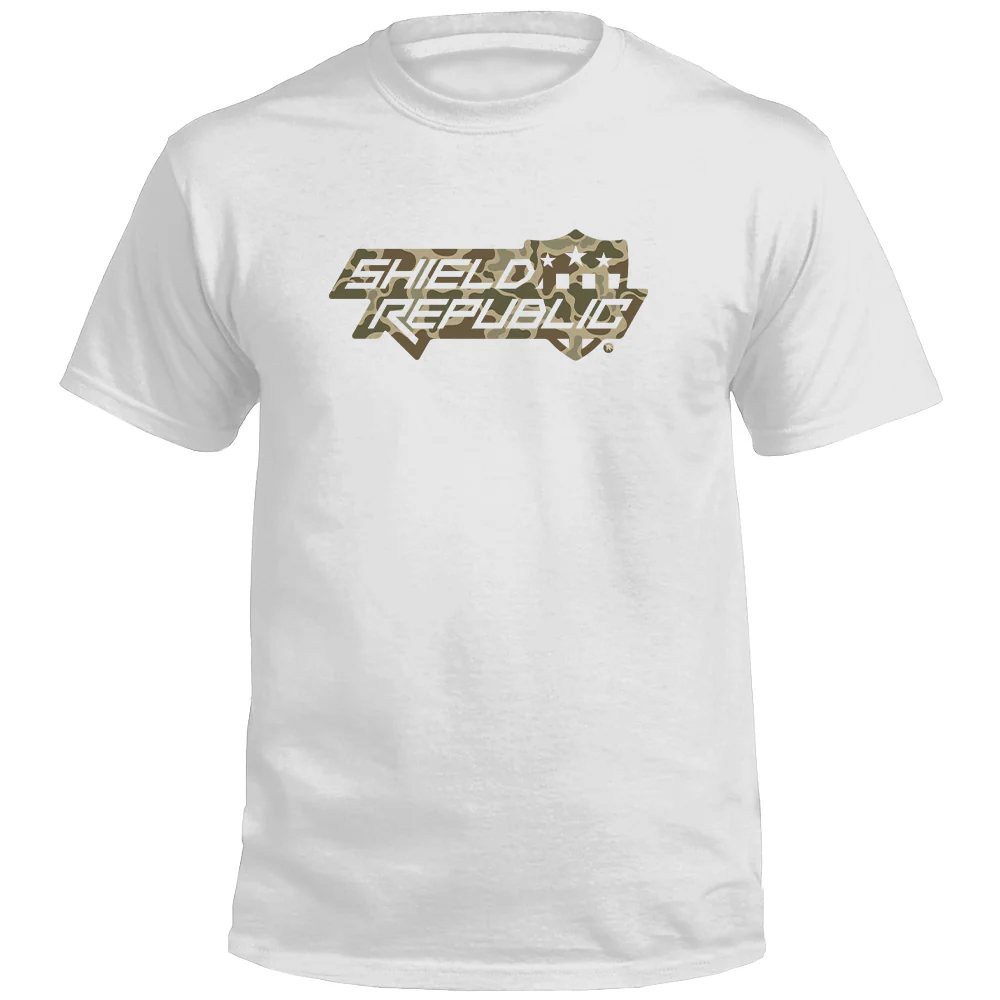 Shield Republic Duck Camo Stacked Logo (Front) - Image 3