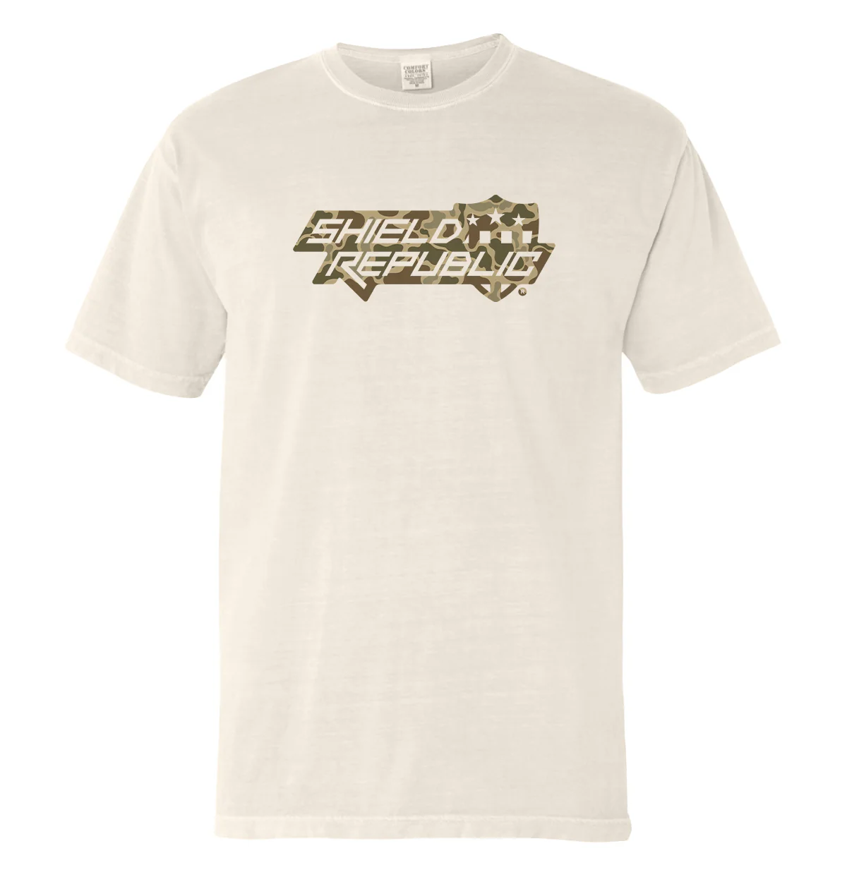 Shield Republic Duck Camo Stacked Logo (Front) - Image 5