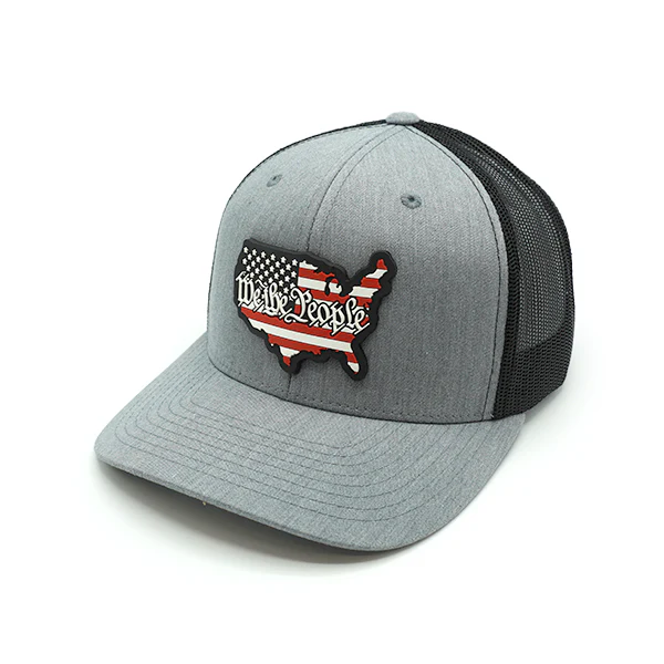 USA Constitution Flag PVC Patch Hat - Image 2