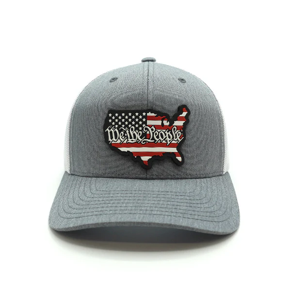 USA Constitution Flag PVC Patch Hat - Image 5
