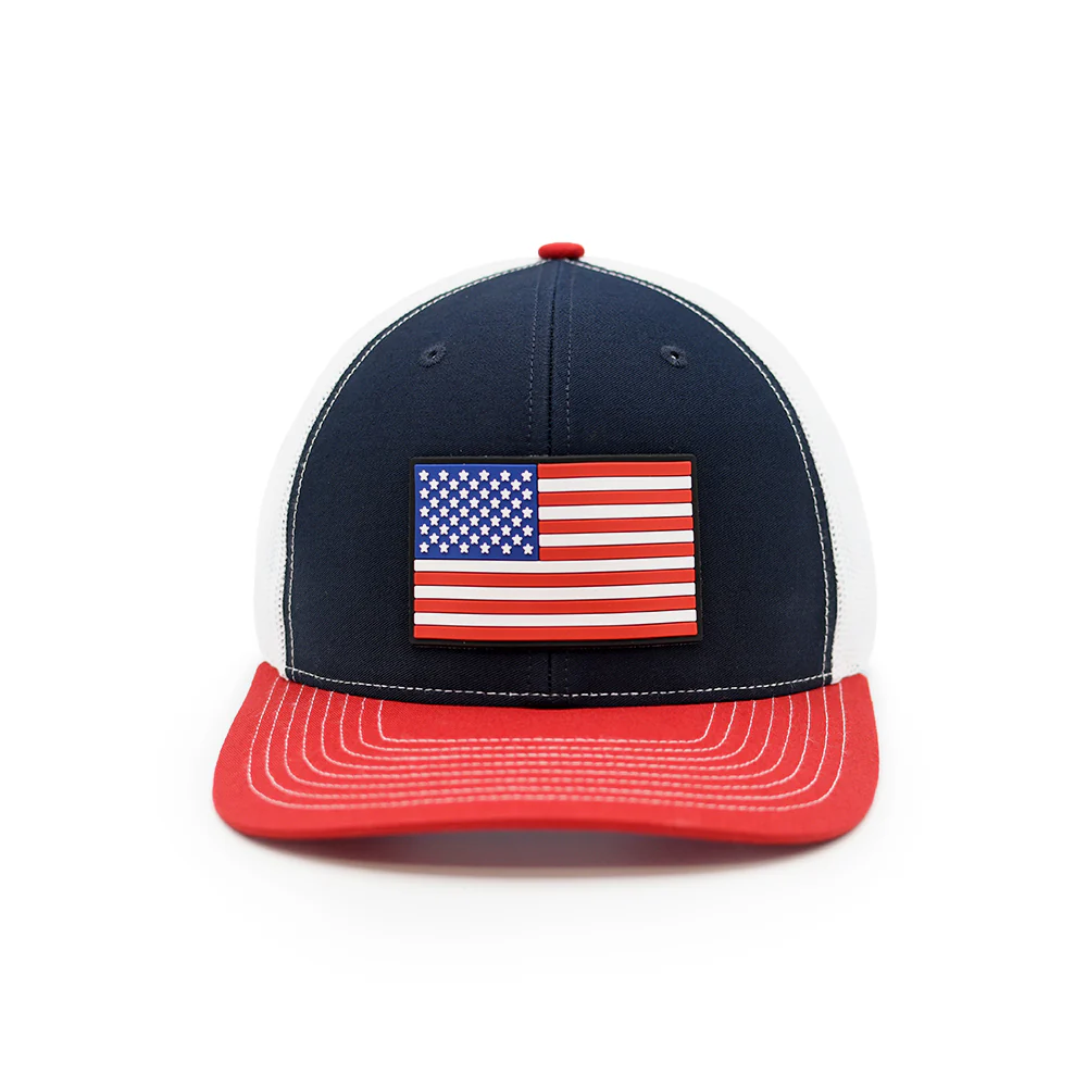 USA Flag PVC Patch Hat - Image 6